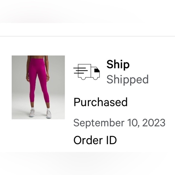 lululemon Wunder Train High Rise Crop Leggings 23” Size 10 Magenta Purple - Picture 4 of 4